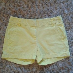 J Crew yellow shorts size 0